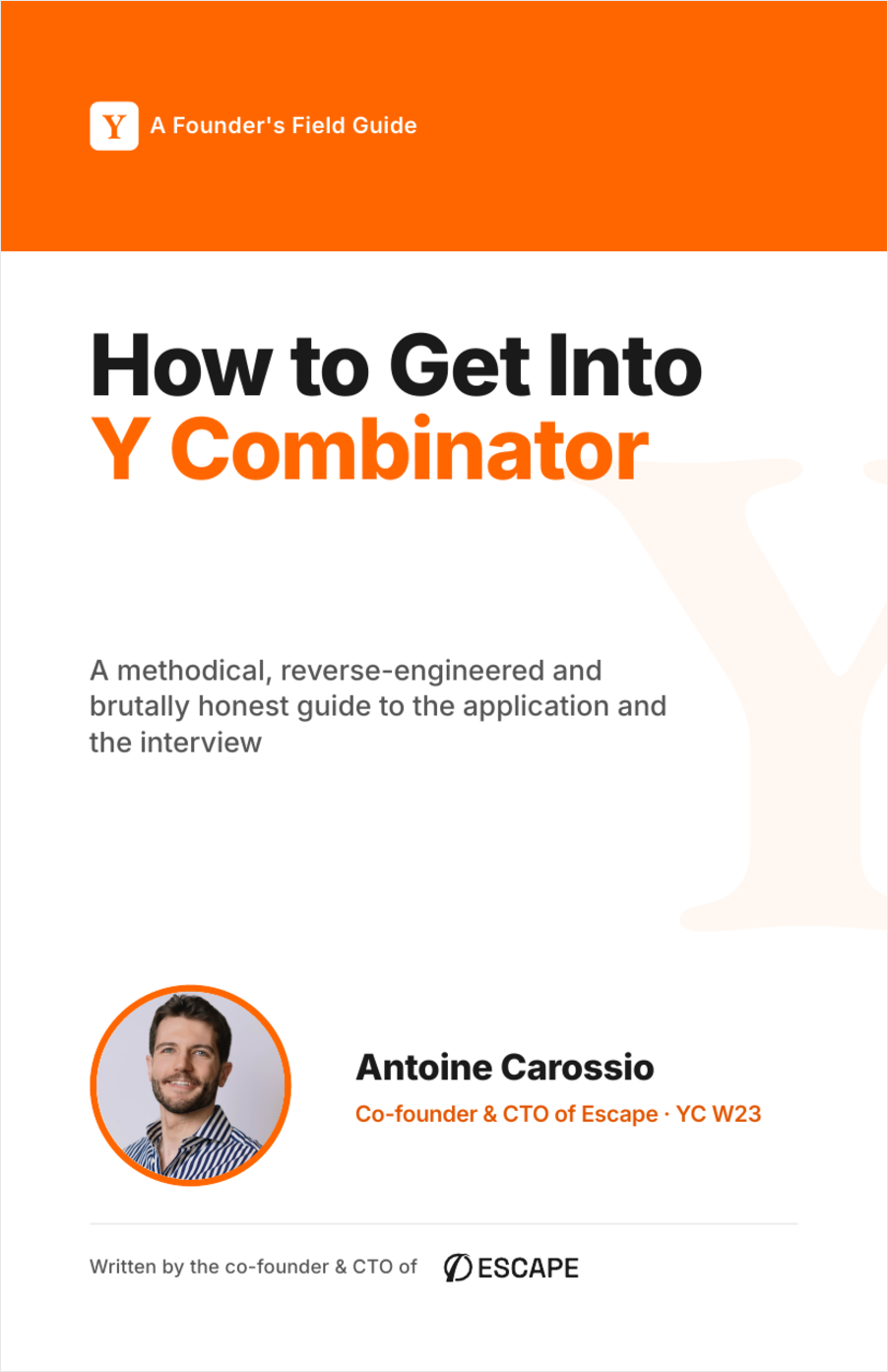 Cover of “How to Get Into Y Combinator”